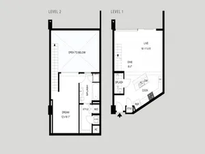The Bremond - Loft | 1 bed 2 bath | from 1037 square feet