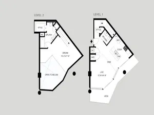 The Shores - Loft | 1 bed 2 bath | from 1074 square feet