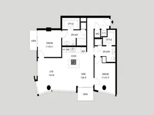 The Zilker | 2 bed 2 bath | from 1208 square feet