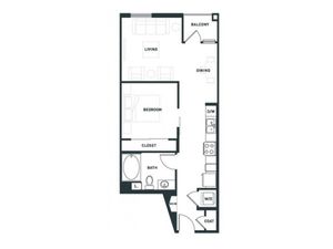 A3 | 1 bed 1 bath | from 662 square feet