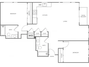 2f | 2 bed 2 bath | from 1197 square feet