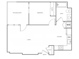 1f | 1 bed 1 bath | from 695 square feet