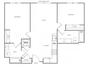 2c | 2 bed 2 bath | from 990 square feet