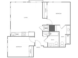 2d | 2 bed 2 bath | from 976 square feet