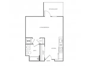 0a | Studio1 bath | from 516 square feet