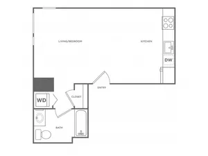 0c | Studio1 bath | from 518 square feet
