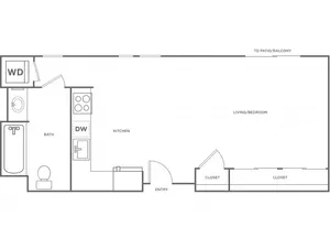 0b | Studio1 bath | from 523 square feet