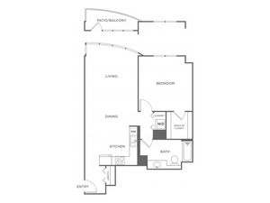 Plan 9 | 1 bed 1 bath | from 752 square feet