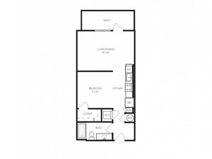 A1 | 1 bed 1 bath | from 607 square feet