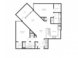 B2a | 2 bed 2 bath | from 1312 square feet