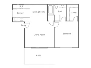 1 BD/1BA | 1 bed 1 bath | from 612 square feet