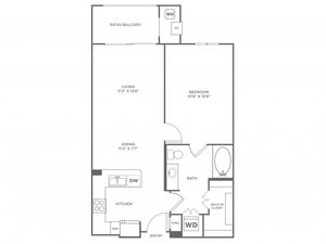 1 bed 1 bath | 775 SF