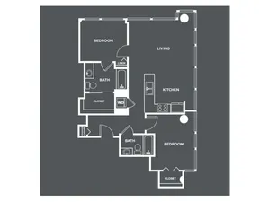 B3-R | 2 bed 2 bath | from 1021 square feet