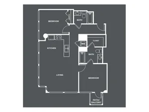B9 | 2 bed 2 bath | from 1019 square feet