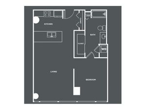 A21-R | 1 bed 1 bath | from 830 square feet