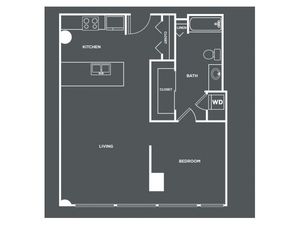A1PH | 1 bed 1 bath | from 744 square feet