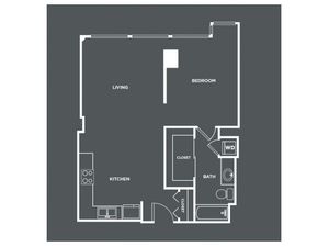A12 | 1 bed 1 bath | from 744 square feet