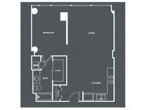 A11-R | 1 bed 1 bath | from 799 square feet
