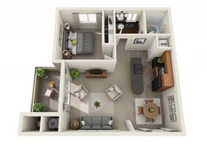 1A | 1 bed 1 bath | from 701 square feet