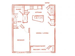A6 | 1 bed 1 bath | from 845 square feet