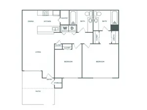 2x2 1060RG | 2 bed 2 bath | from 1060 square feet