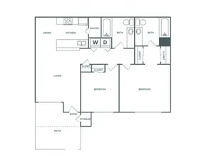 2x2 1037 | 2 bed 2 bath | from 1037 square feet