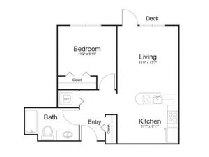 1c1 | 1 bed 1 bath | from 619 square feet