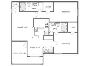 C4 - Classic | 2 bed 2 bath | from 1040 square feet