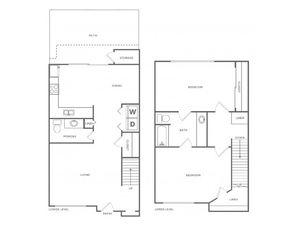 2x1.5 1120 | 2 bed 2 bath | from 1120 square feet