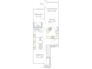 BT3.GR | 2 bed 2 bath | from 1283 square feet