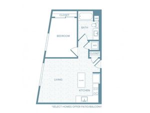 A06 | 1 bed 1 bath | from 649 square feet