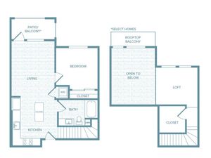 A03L | 1 bed 1 bath | from 971 square feet