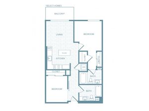 B12 | 2 bed 2 bath | from 898 square feet
