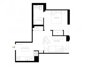 1 bed 1 bath A9-R