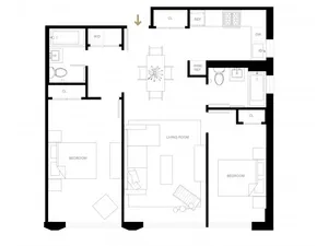 2 bed 2 bath B1-R