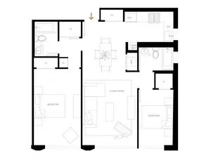 2 bed 2 bath B2-R