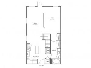 Two Bedroom Two Bath Loft (1537 SF)