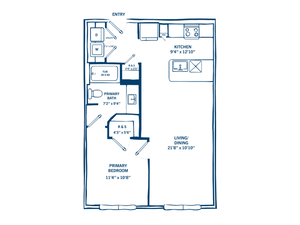 One Bedroom Floor Plan