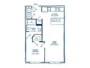 One Bedroom Floor Plan