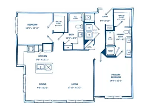 Two Bedroom Floor Plan