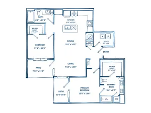 Two Bedroom Floor Plan