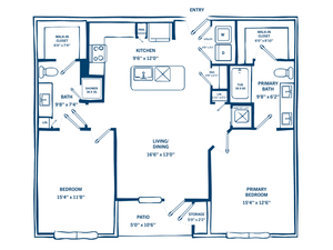 Two Bedroom Floor Plan