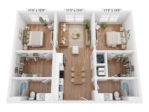B1 | 2x2 | 994 sf