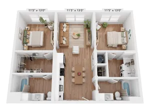 B1H | 2x2 | 994 sf