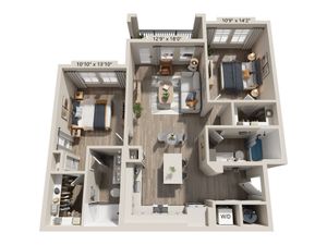 b2 | 2x2 | 1055 sf