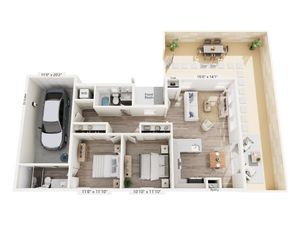 Sunella | 2x2 | 1000 sf