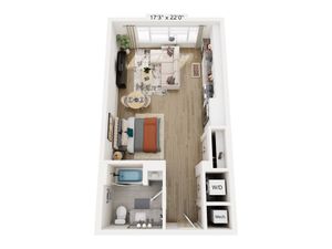 S1 | Studio | 576 sf
