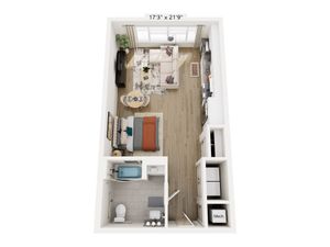S1H | Studio | 576 sf