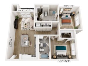 B2 | 2x2 | 1072 sf
