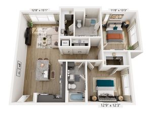 B5 | 2x2 | 1110 sf